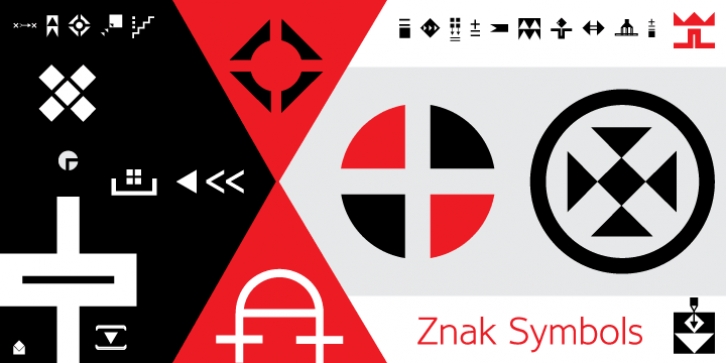 Znak Symbols 1 font preview