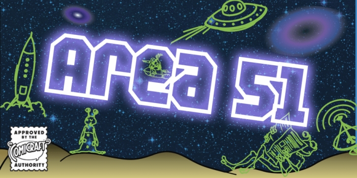 Area 51 font preview