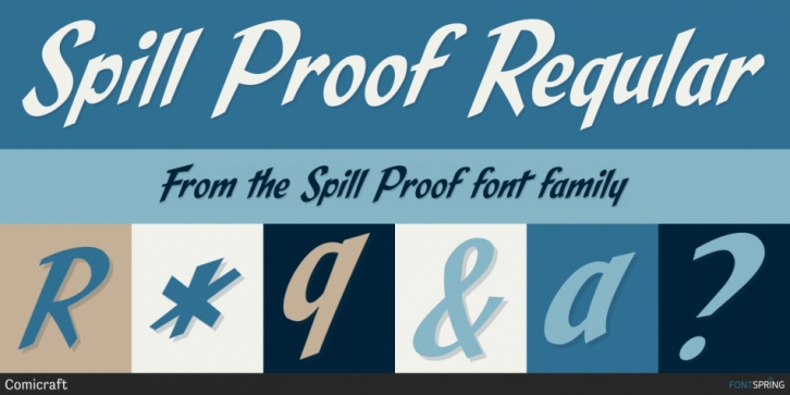 Spill Proof font preview