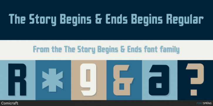 The Story Begins & Ends font preview