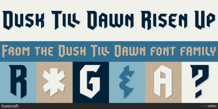 Dusk Till Dawn font preview