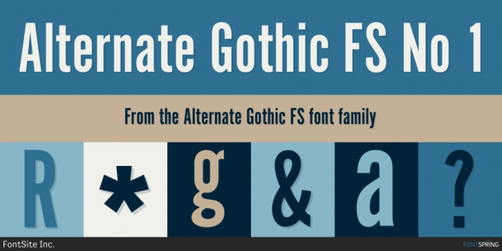 Alternate Gothic FS font preview