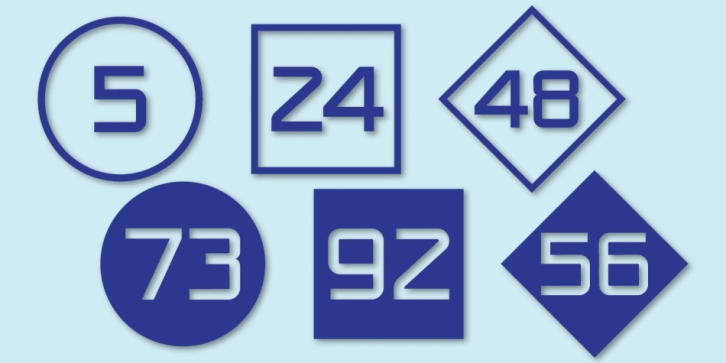 Numbers Style One font preview