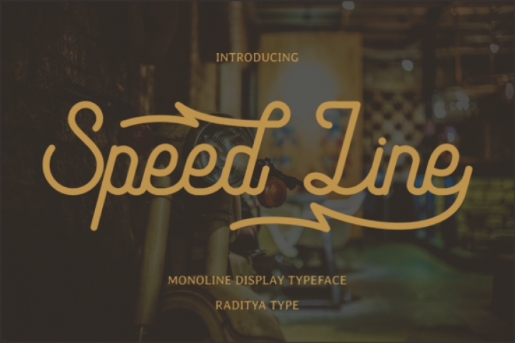 Speed Line font preview