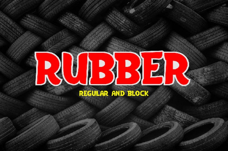 Rubber font preview