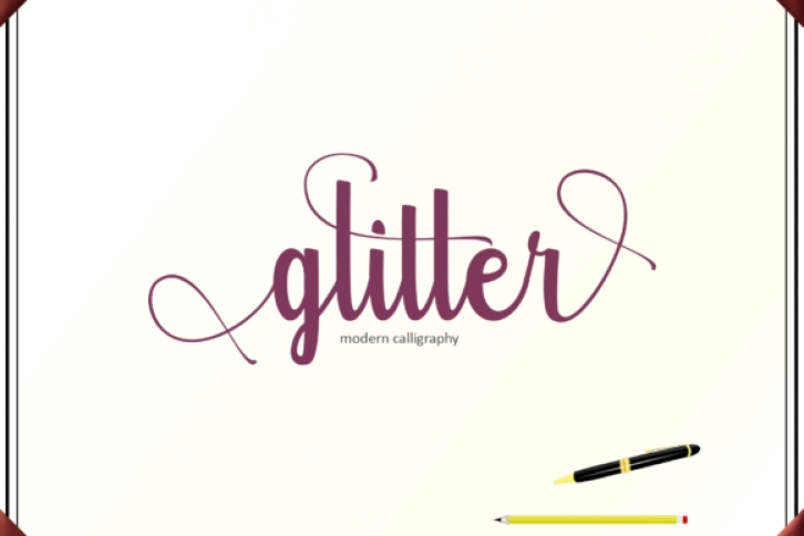 Glitter font preview