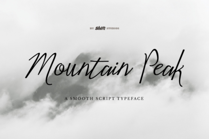 Mountain Peak font preview