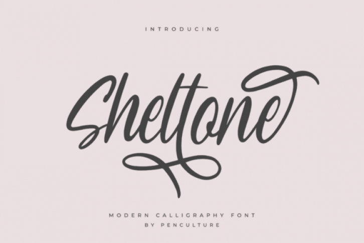 Sheltone font preview