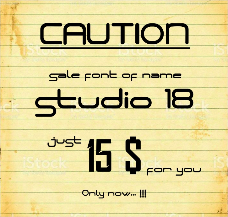 Studio 18 font preview