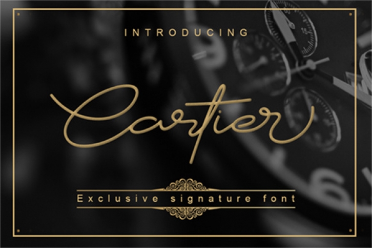 Cartier font preview