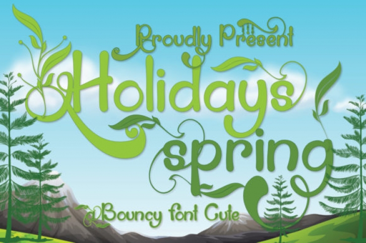 Holidays Spring font preview