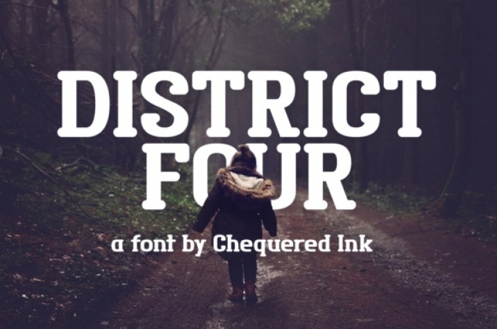 District Four font preview