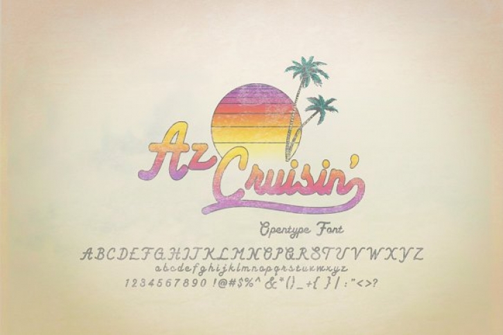 AZ Cruisin font preview
