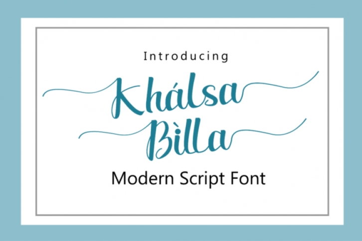 Khalsa Billa font preview