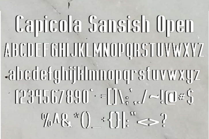 Capicola Sansish Open font preview