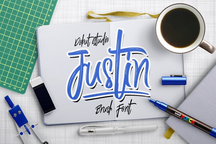 Justin Brush Font font preview