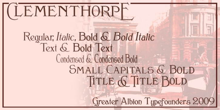 Clementhorpe font preview