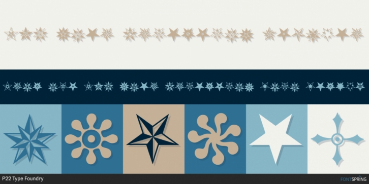 HWT Star Ornaments font preview