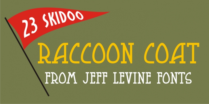 Raccoon Coat JNL font preview