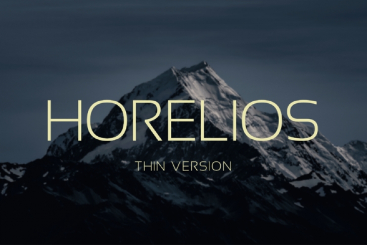 Horelios Thin font preview