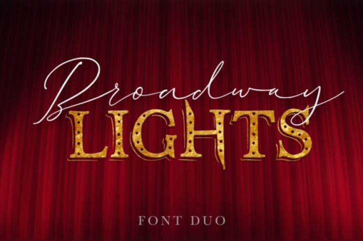 Broadway Lights Duo font preview
