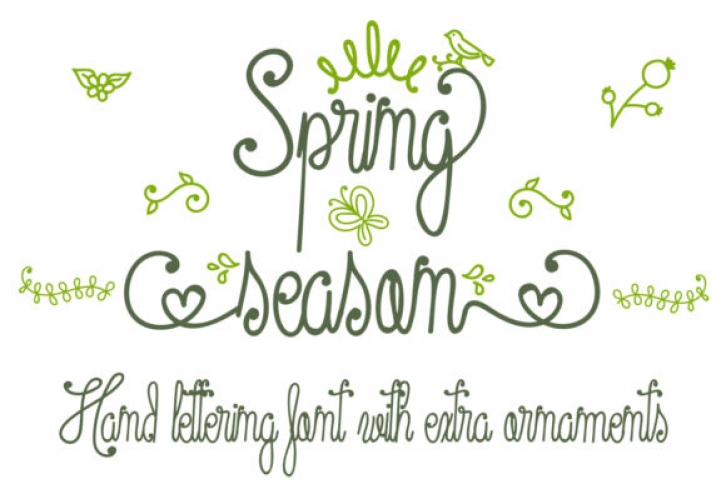 Spring Season font preview