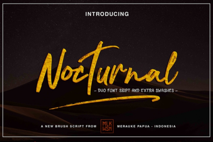 Nocturnal Script font preview