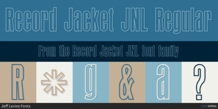 Record Jacket JNL font preview