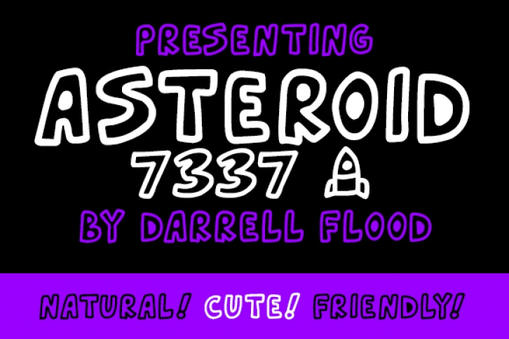 Asteroid 7337 font preview