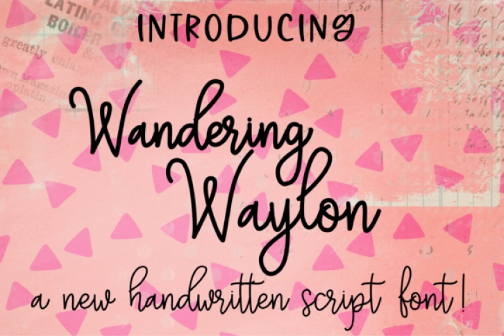 Wandering Waylon font preview