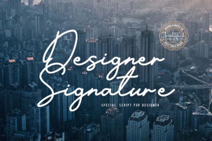Designer Signature font preview
