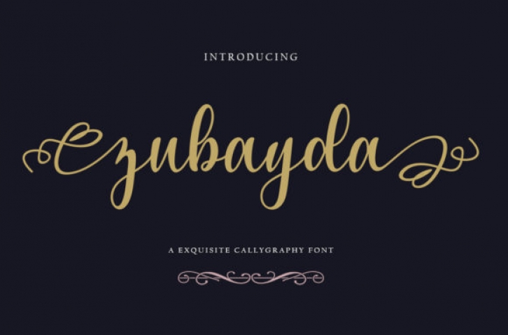 Zubayda font preview