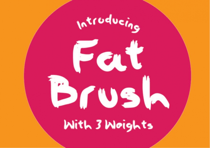 Fat Brush font preview