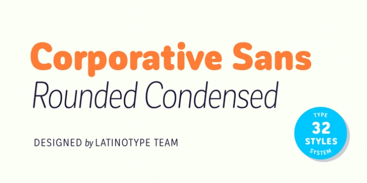 Corporative Sans Round Condensed font preview
