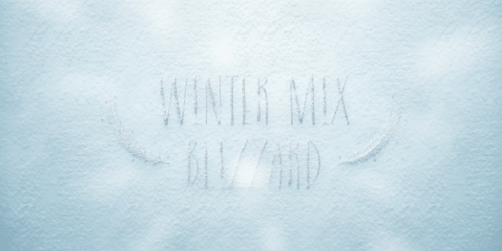 Winter Mix Blizzard font preview