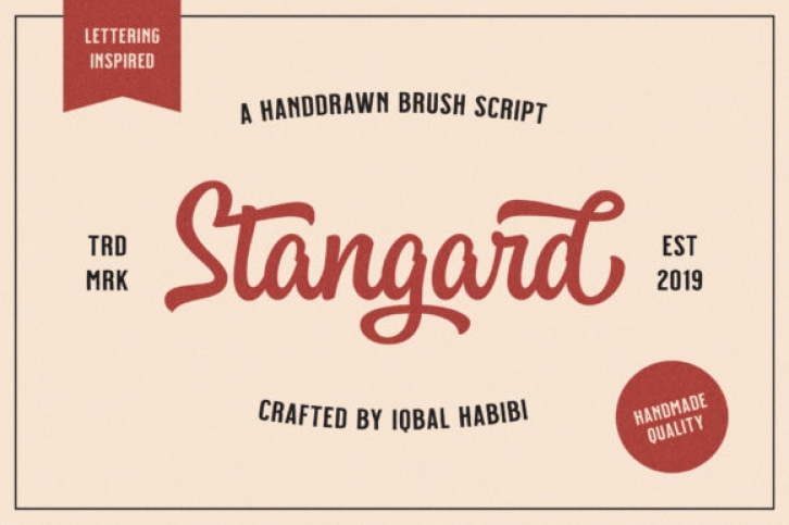 Stangard font preview