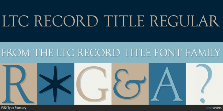 LTC Record Title font preview
