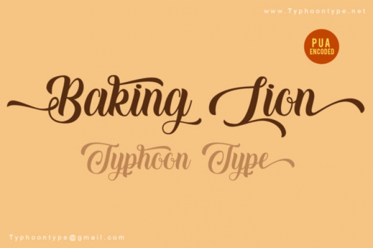 Baking Lion font preview