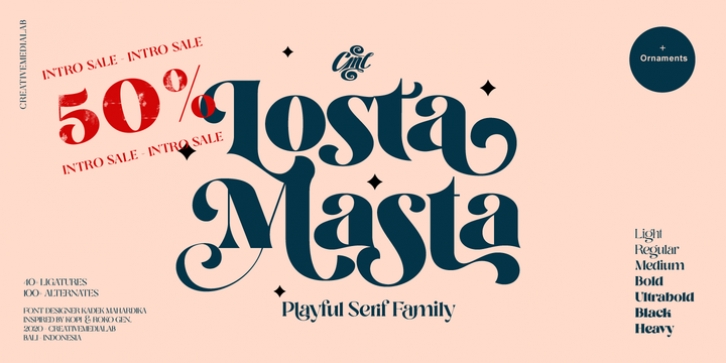 Losta Masta font preview