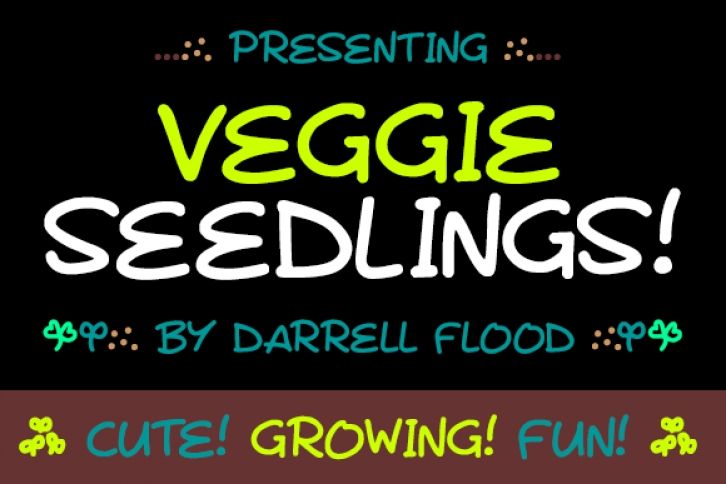 Veggie Seedlings font preview