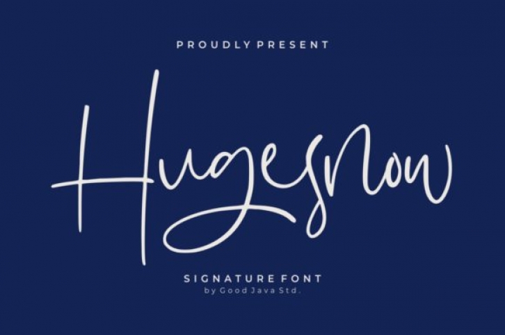 Hugesnow font preview