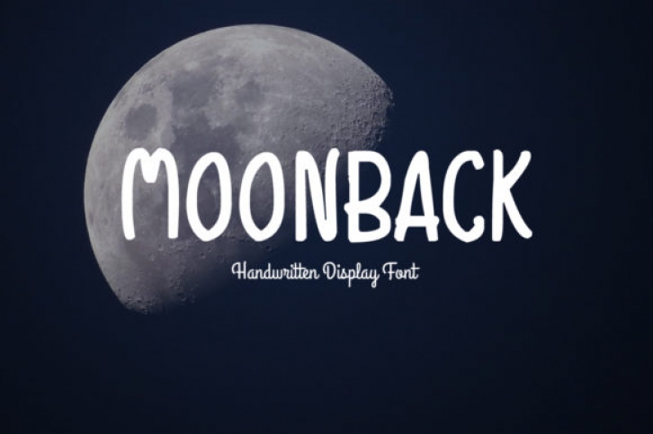 Moonback font preview