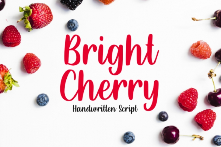 Bright Cherry font preview