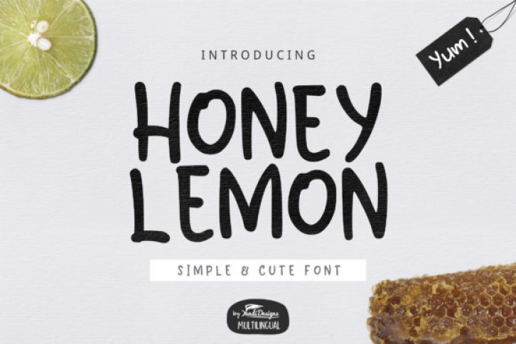 Honey Lemon font preview