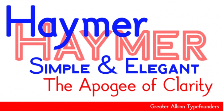 Haymer font preview