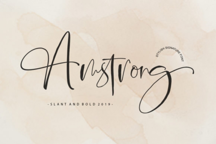 Amstrong Script font preview