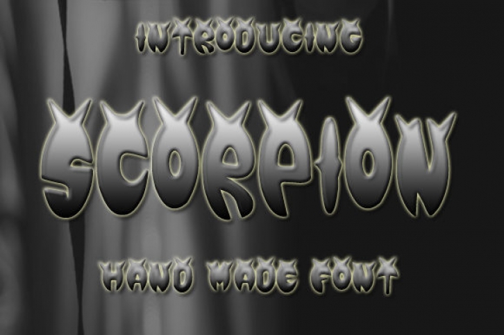 Scorpion font preview