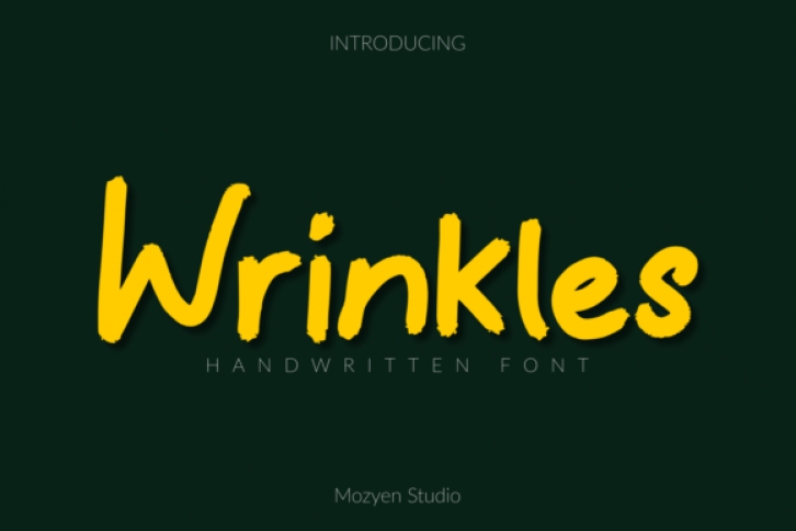 Wrinkles font preview