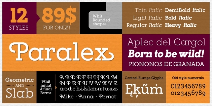 Paralex font preview