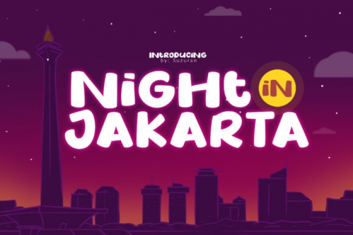 Night in Jakarta font preview